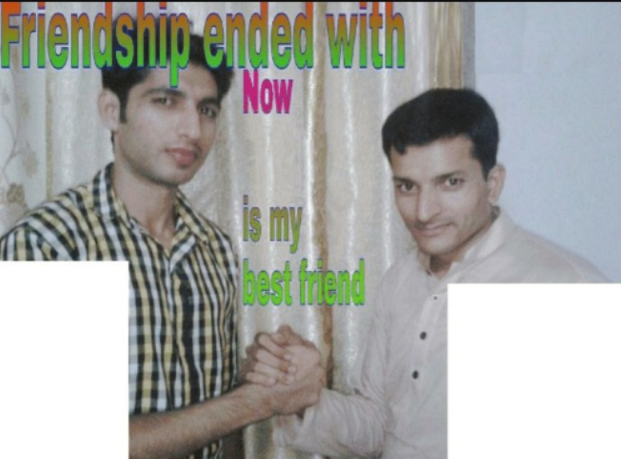 A character or graphic indicating that a friendship has officially ended with a specific entity.